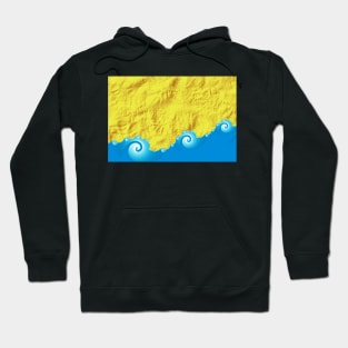 Abstract Sand and Waves Beach Background Hoodie